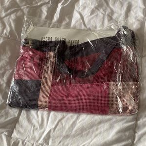 Pink and purple sequins purse